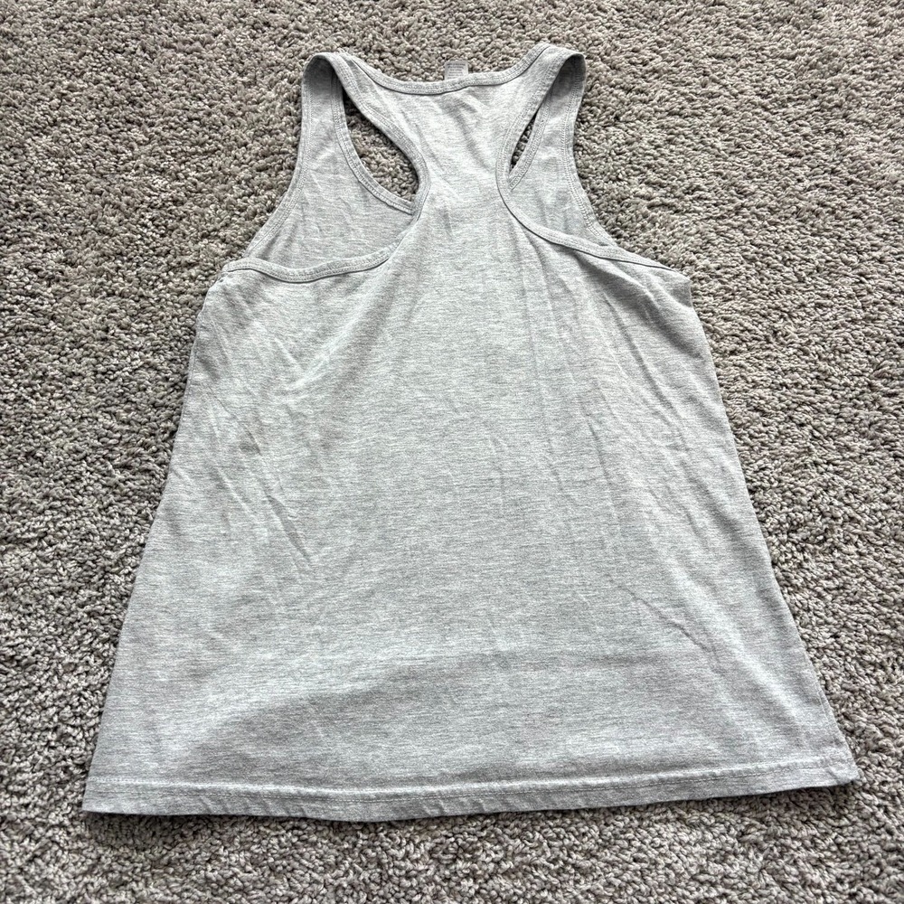 West Loop Womens Medium Gray Mushroom Graphic Tank Top Racerback Boho Festival - Picture 6 of 6